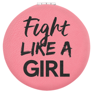 Personalizable Leatherette Compact Mirror