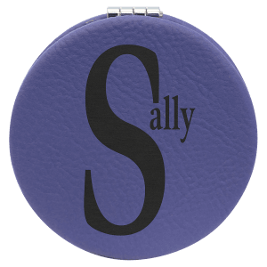 Personalizable Leatherette Compact Mirror