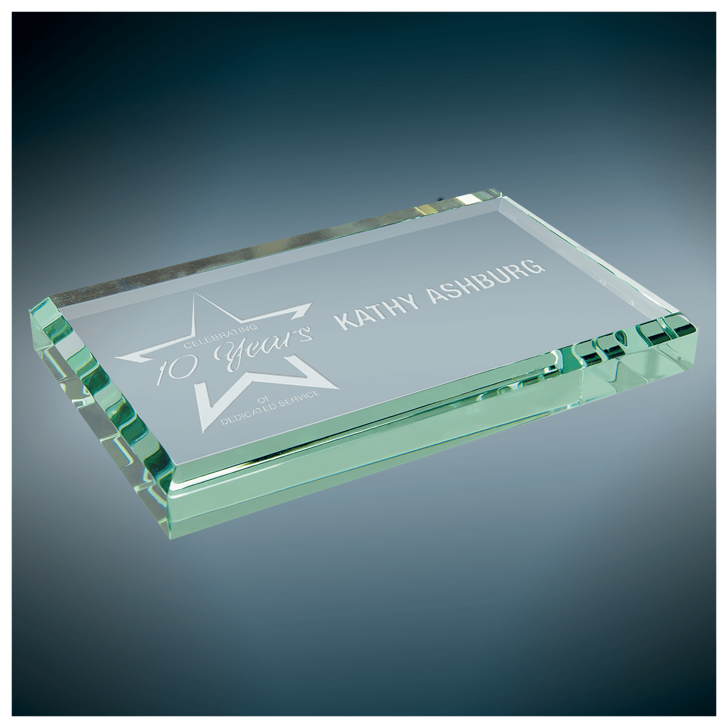 Custom Jade Glass Paperweight