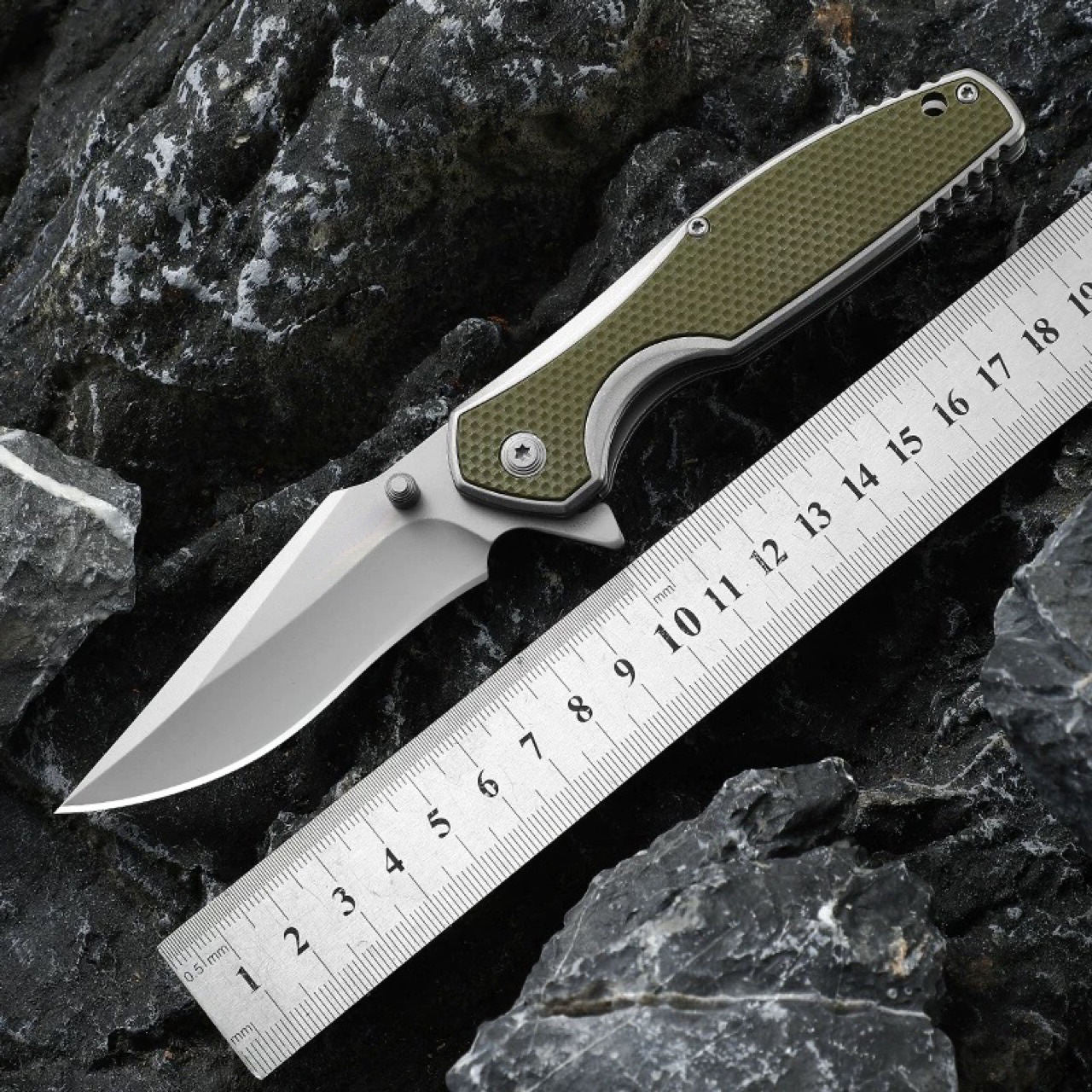 Willia Customized G10 Handle Stainless Steel 20cm Multi-functional Tactical Folding Knife for Outdoor Survival Camping