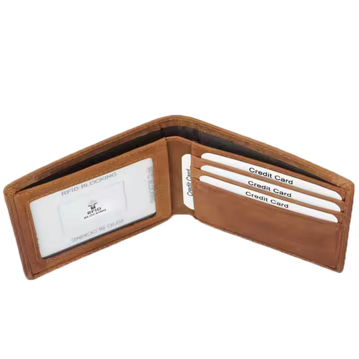 Custom Engraved Leather Wallet – Personalized Gift for Son from Mom – Ideal Christmas Present for Him