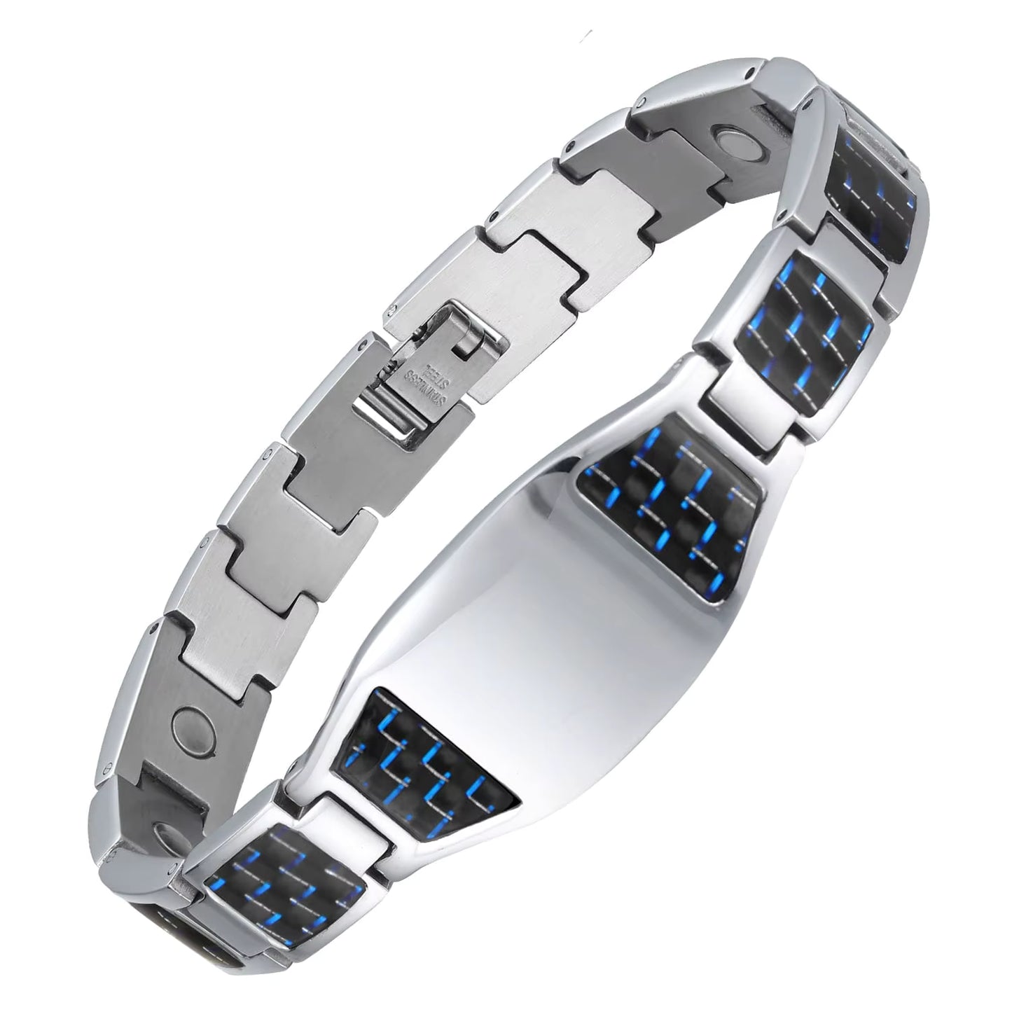Magnetic Cross Bracelet for Men – Adjustable Stainless Steel Jewelry – Perfect Customizable Gift for Him, Husband, or Dad