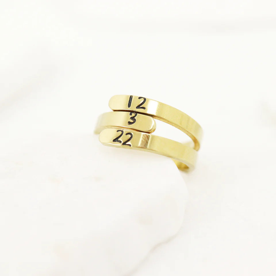 Customizable Blank 3 Name Wrap Ring