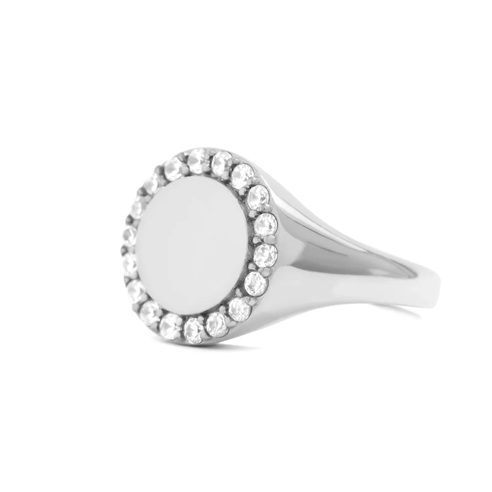 Personalizable Signet Ring With Stones