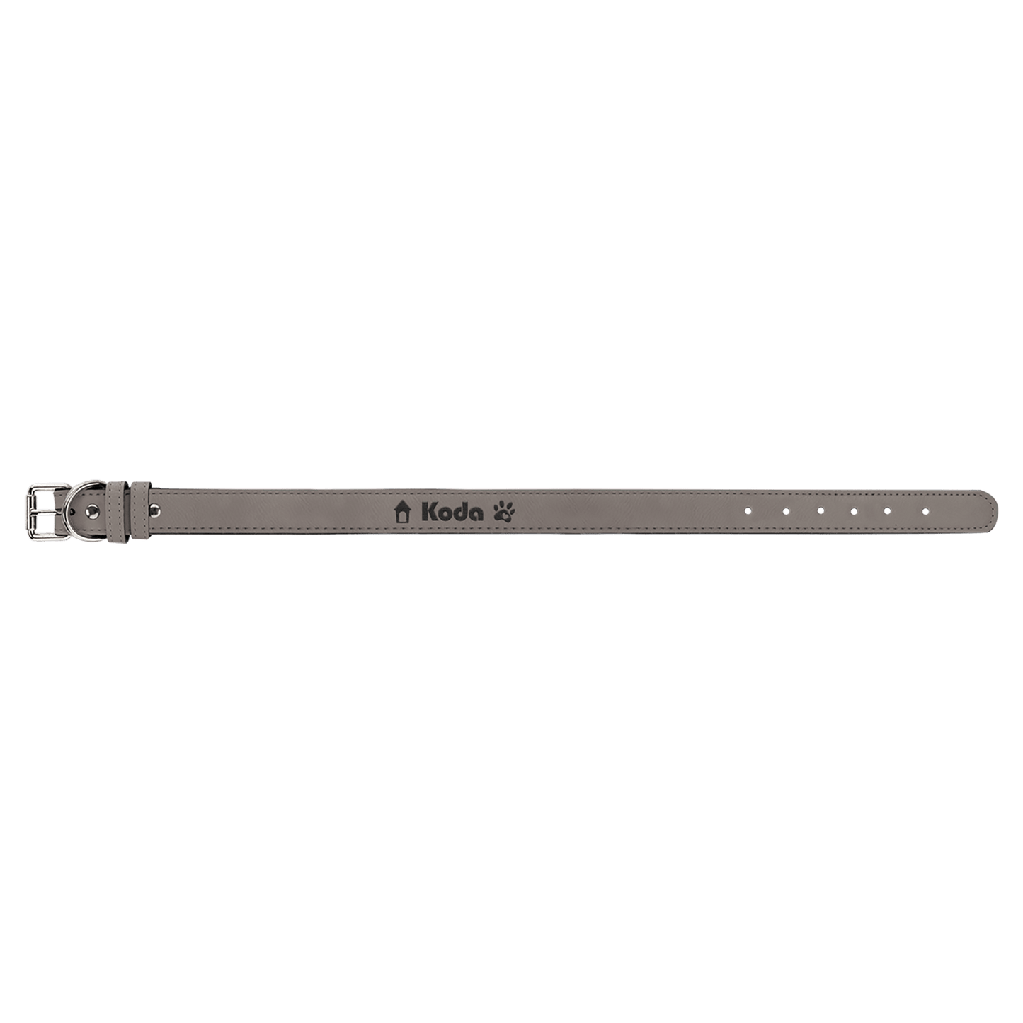 Engravable Leatherette Dog Collar