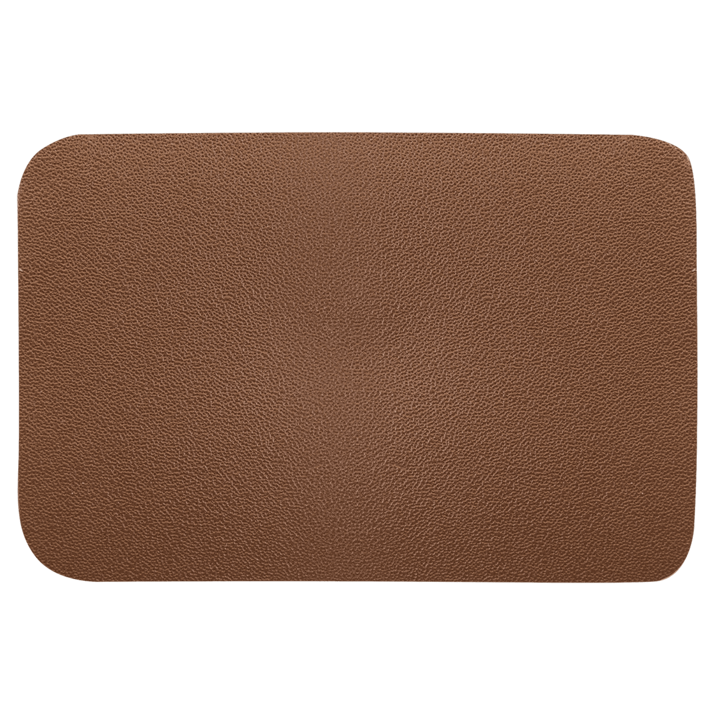 Customizable Rectangle Brown Genuine Leather Patch with Adhesive