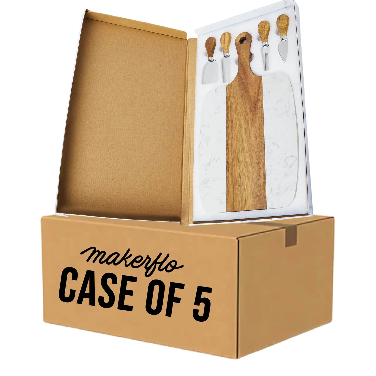 Customizable Marble Serving Board Set