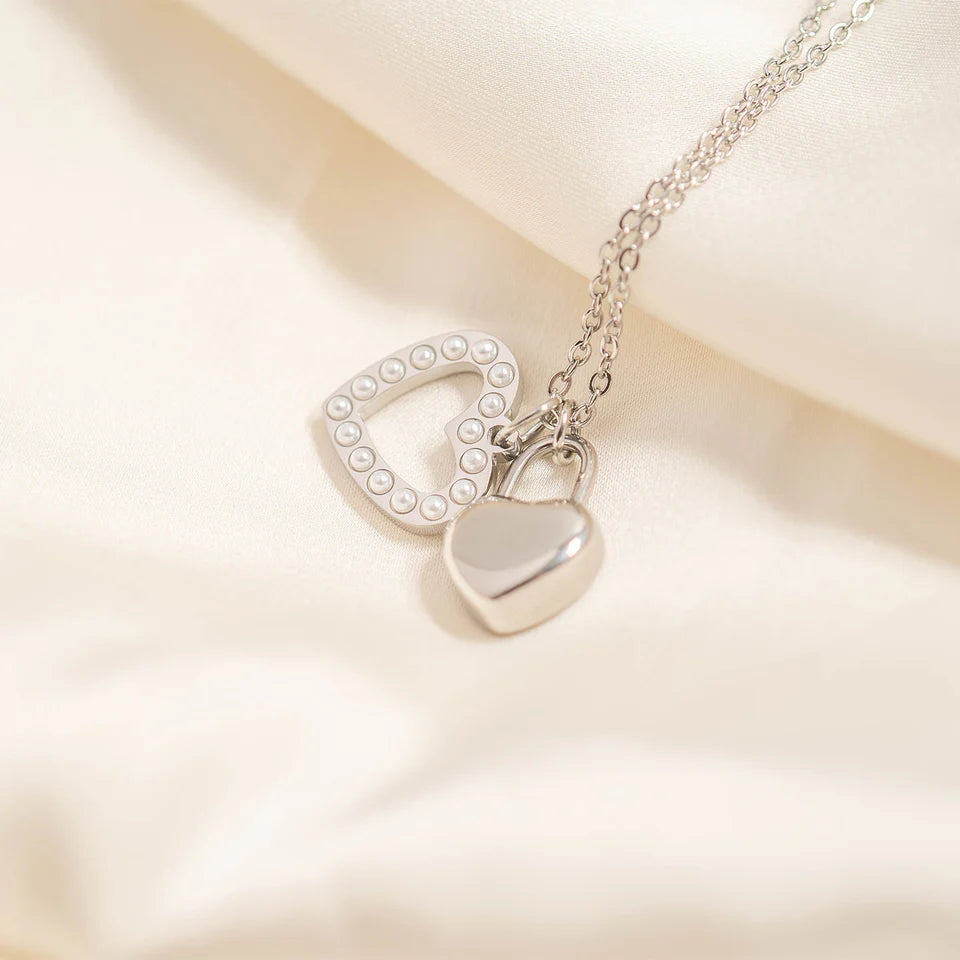 Customizable Heart Padlock Charm