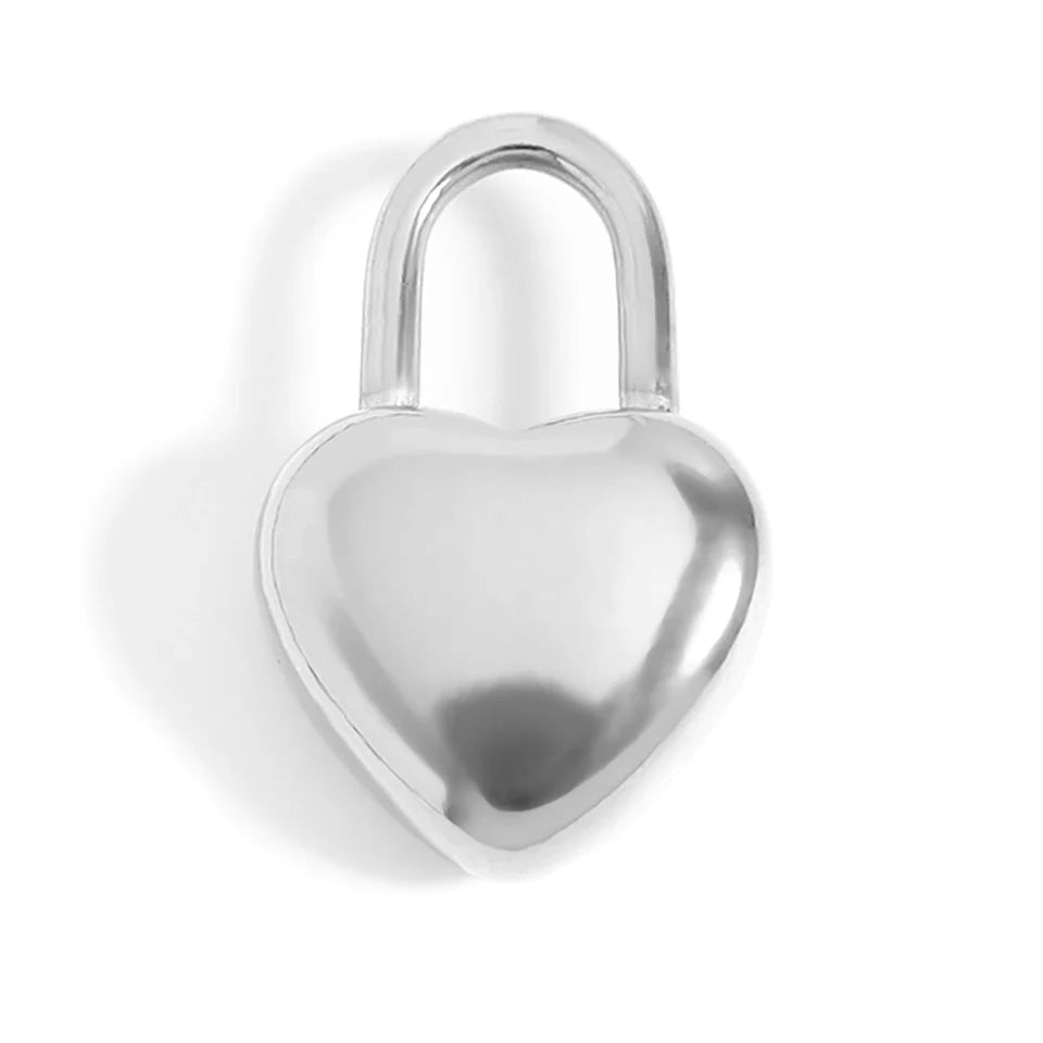 Customizable Heart Padlock Charm