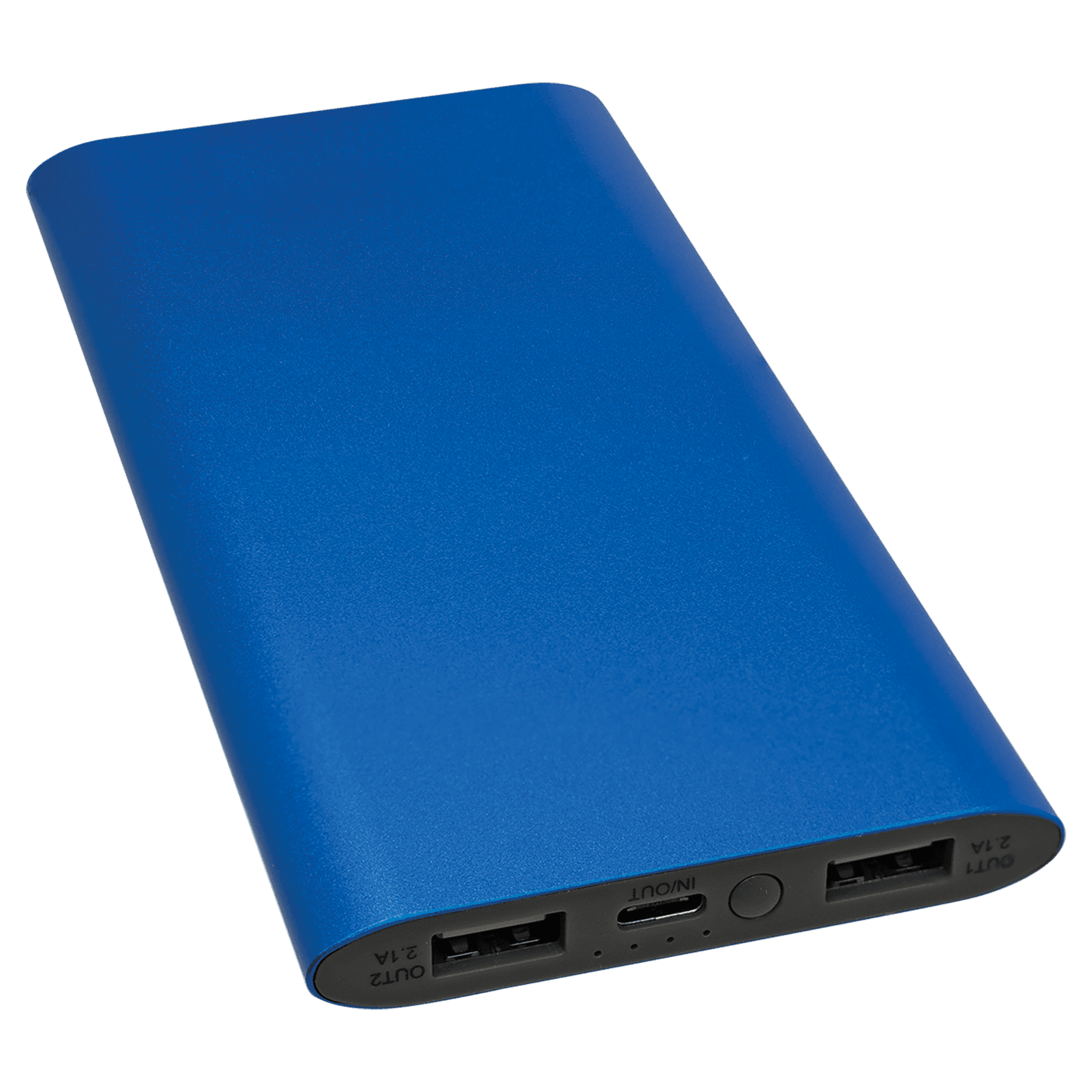 Personalized 8000MAH Power Bank & Wireless Anodized Aluminum Charger with USB-C Cord