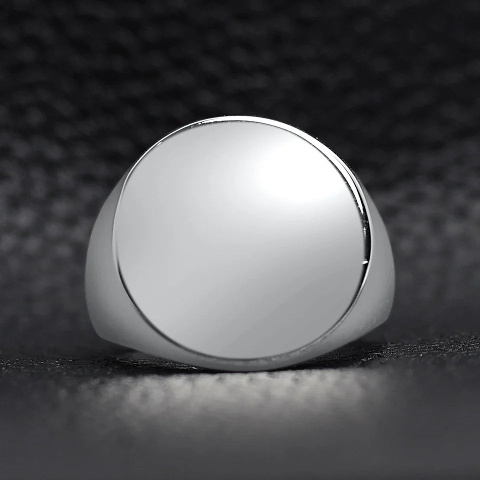 Personalizable Stainless Steel Signet Ring