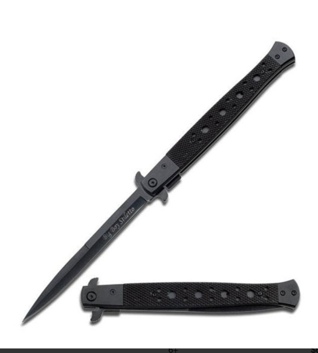 Customizable 13" Classic Extra Large Spring Assisted Open Stiletto Pocket Cutlery