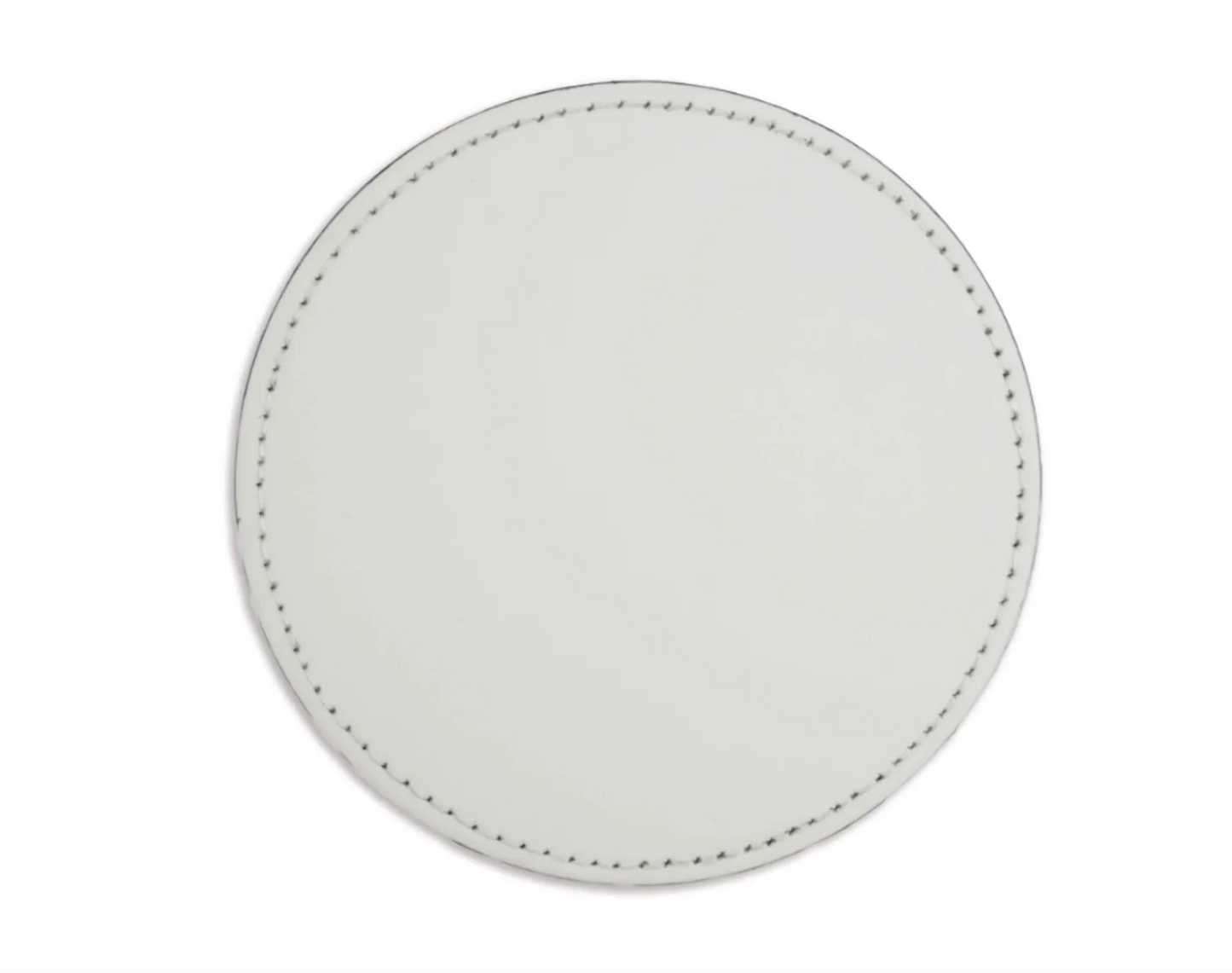 Customizable Vegan Leather Round Coaster
