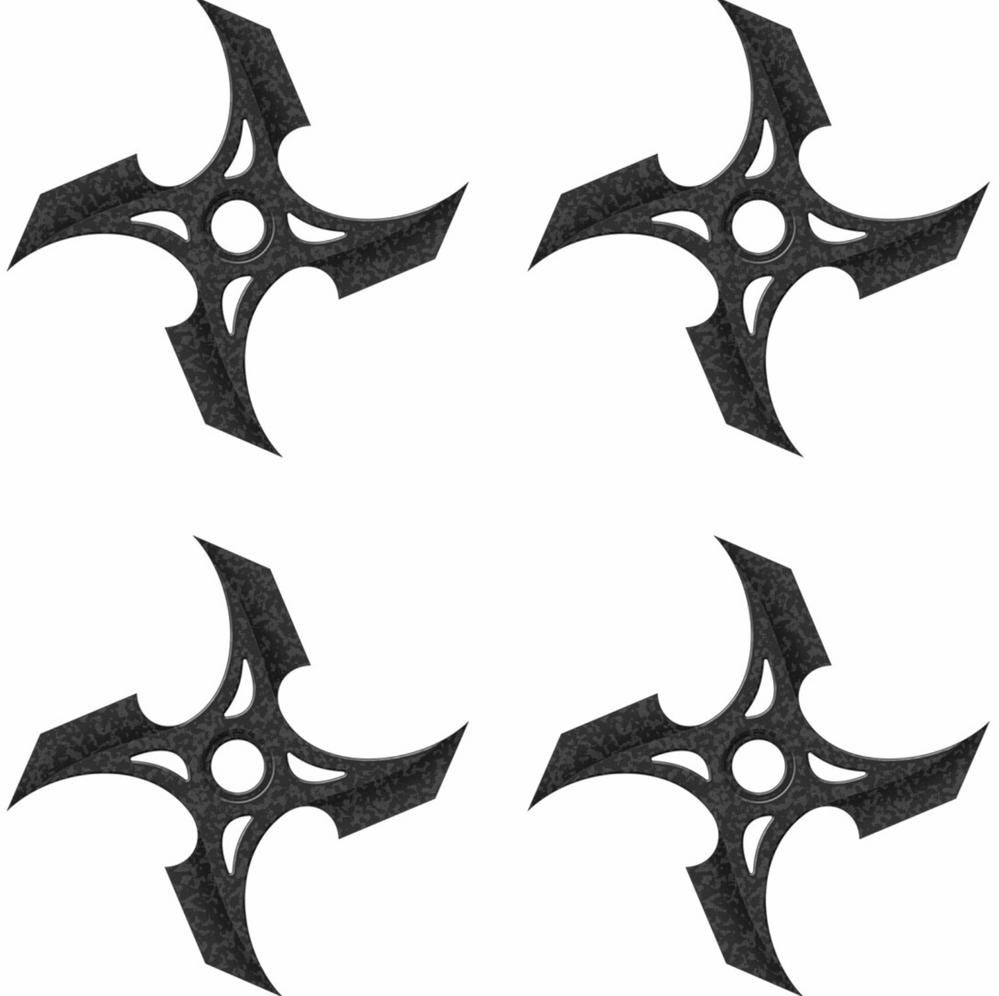 Customizable 4 Pc Set Four Point Display Ninja Stars