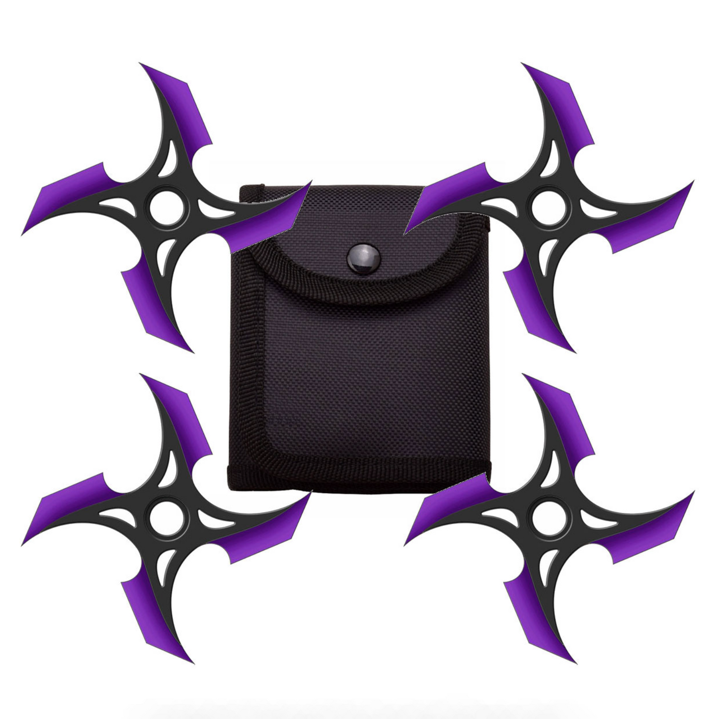 Customizable 4 Pc Set Four Point Display Ninja Stars