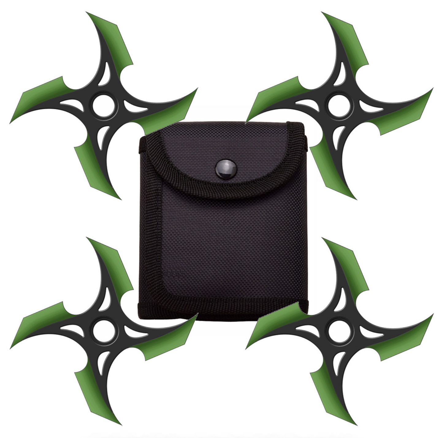 Customizable 4 Pc Set Four Point Display Ninja Stars