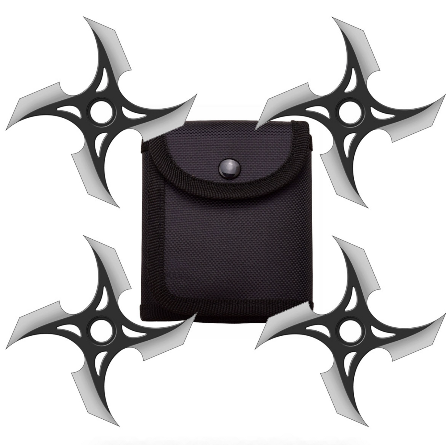 Customizable 4 Pc Set Four Point Display Ninja Stars