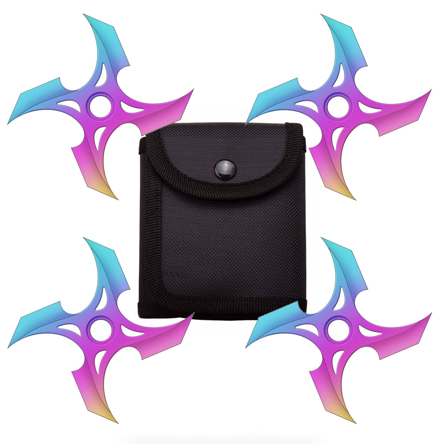 Customizable 4 Pc Set Four Point Display Ninja Stars