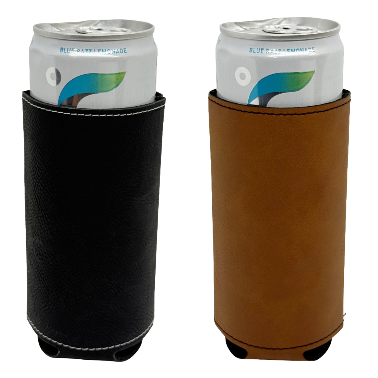Customizable 12oz Leatherette Slim Beverage Holder