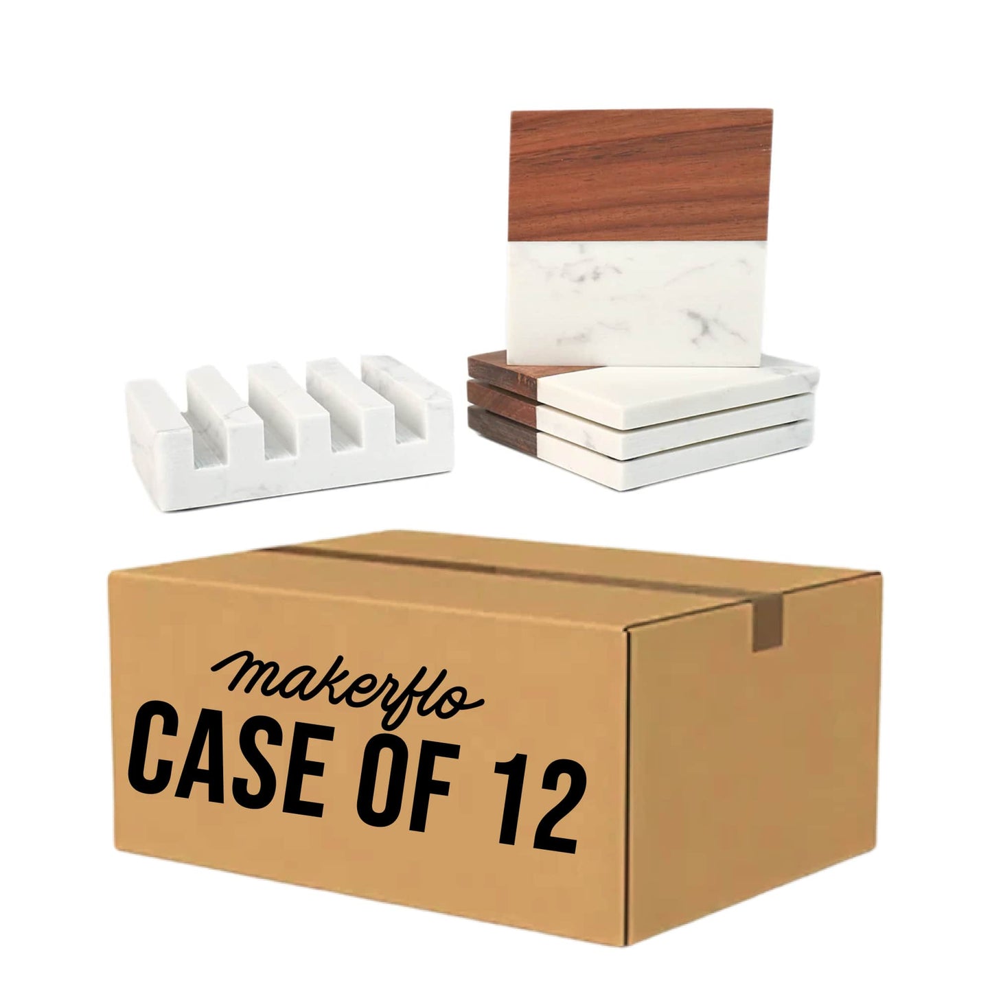 Customizable Marble and Wood Coasters