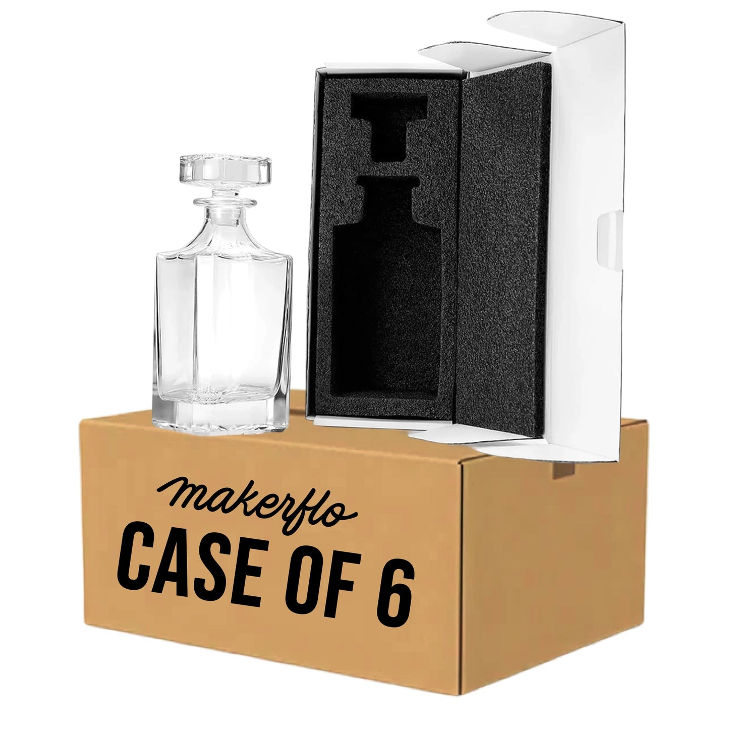 Customized Whiskey Decanter - Square - 750mL