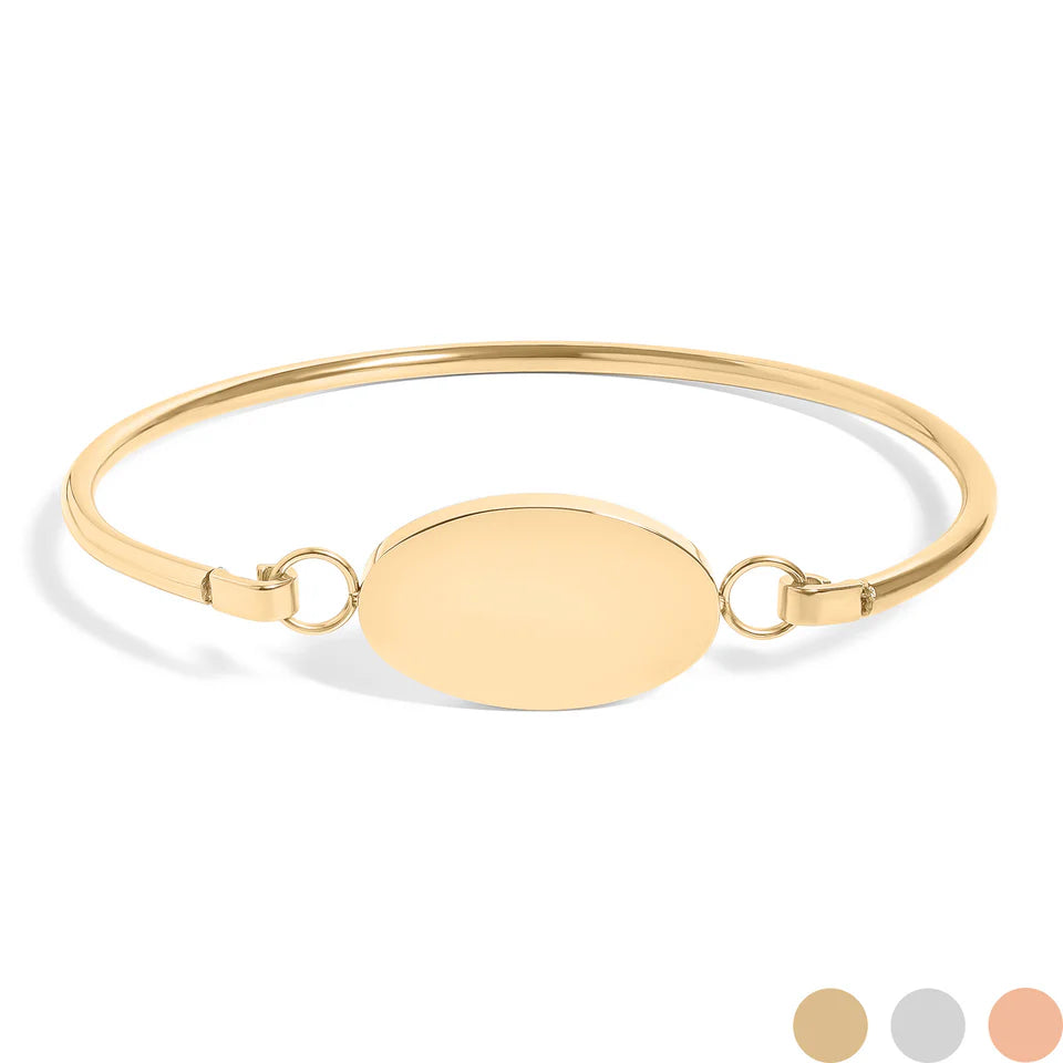 Customizable Oval Engravable Bracelet
