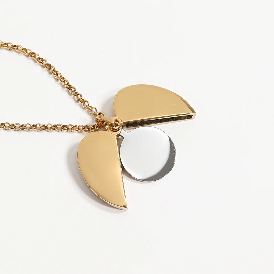 Personalizable Blank Heart Hidden Message Necklace