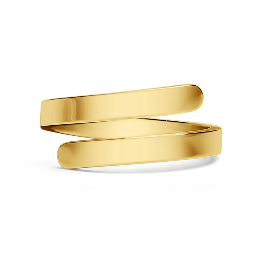 Customizable Stainless Steel 2-Name Wrap Ring