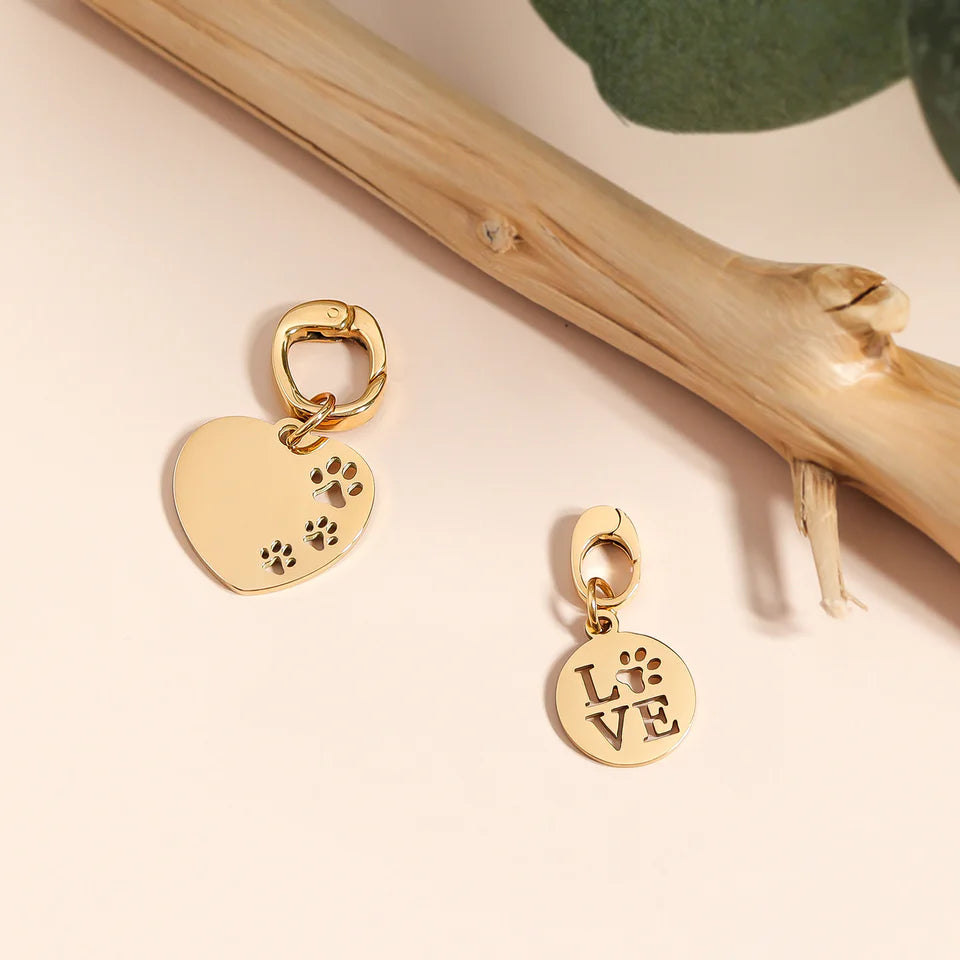 Customizable Paw Print Necklace Charm
