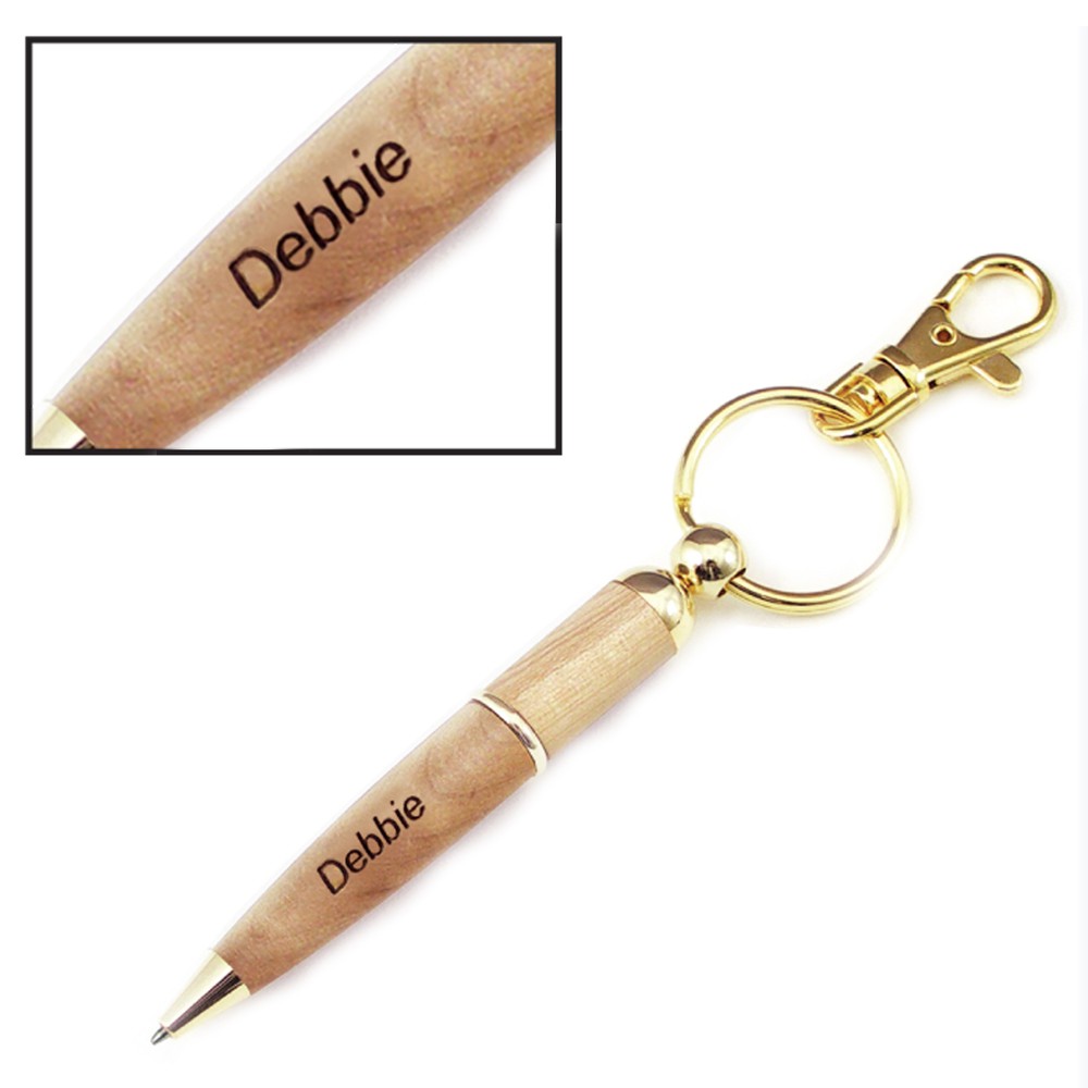 Customizable Wood Pen Keychain