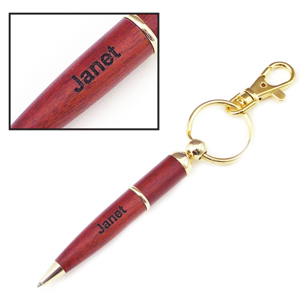 Customizable Wood Pen Keychain