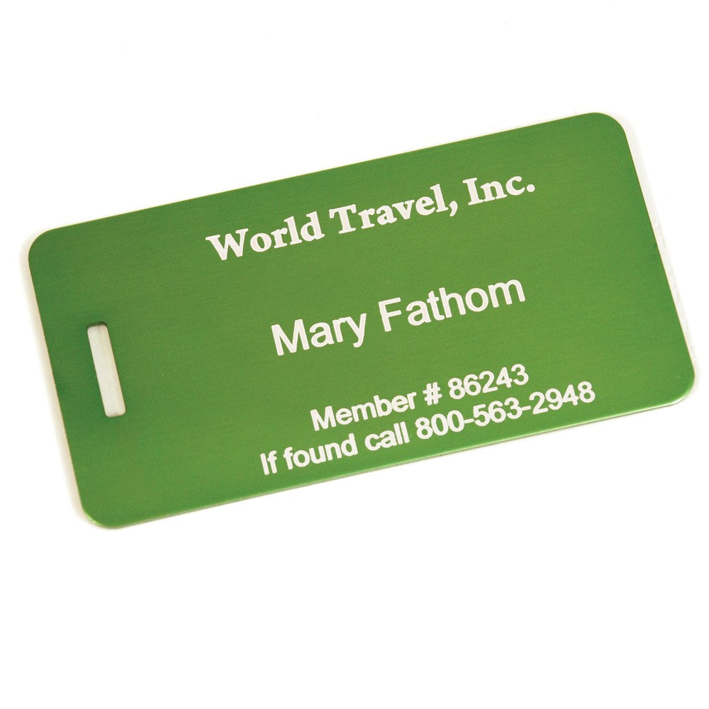 Customizable Anodized Luggage Tag