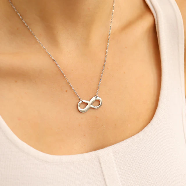 Personalizable Stainless Steel Blank Infinity Necklace
