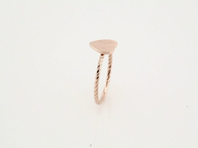14K Rose Gold Be Posh�� Engravable Rope Signet Ring
