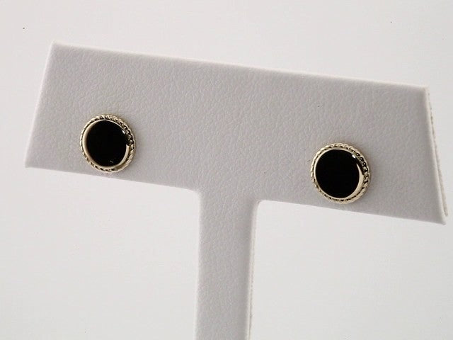14K Yellow Gold Engravable Rope Earrings