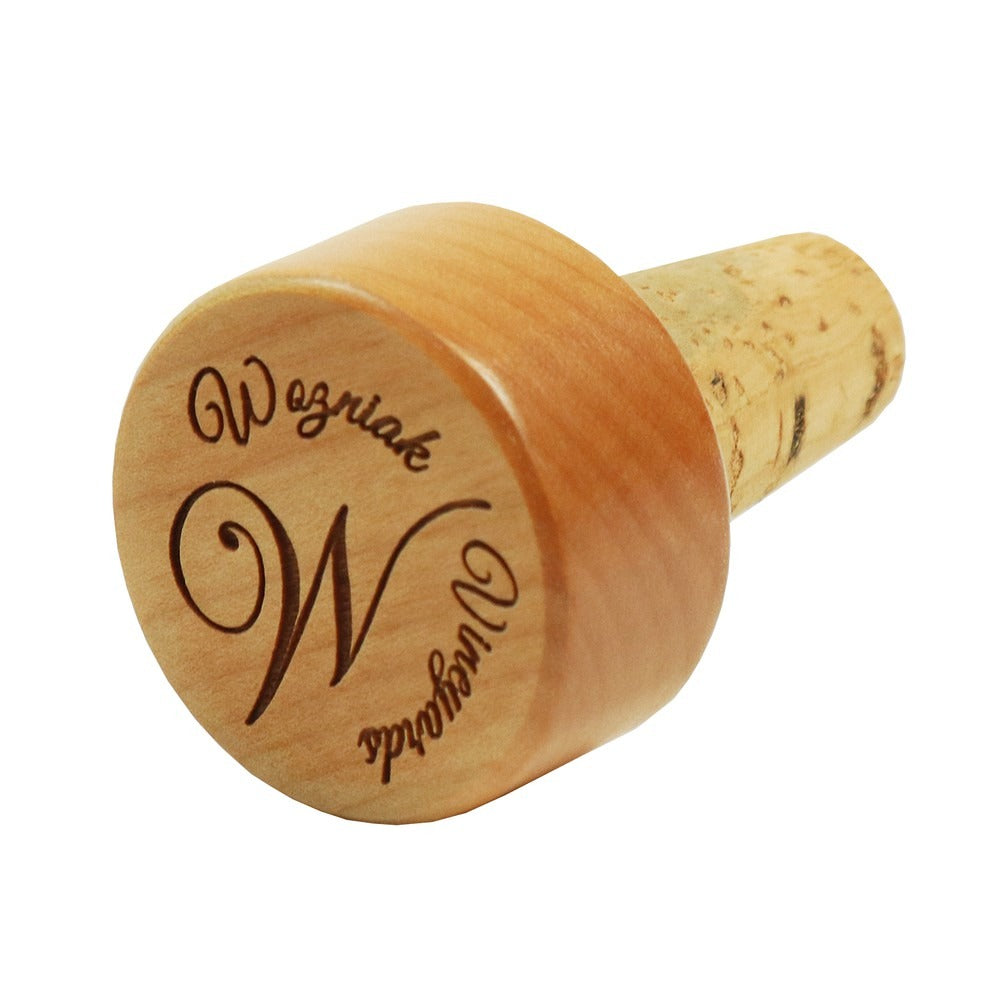 Customizable Wood Chateau Bottle Stop