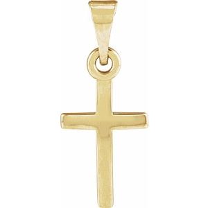 14K Yellow Gold Cross Pendant