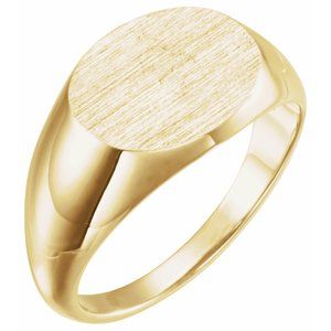 14x12 mm Oval Signet Ring