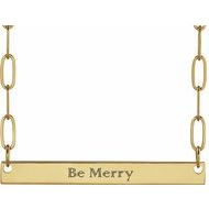 Engravable Bar Necklace