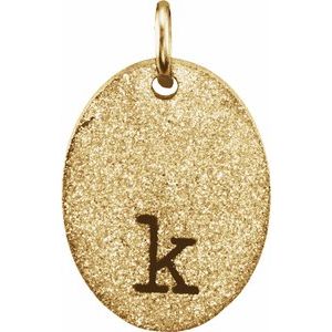18K Yellow Gold Vermeil Be Posh�� Engravable Oval Pendant