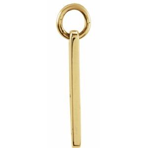18K Yellow Gold Vermeil Be Posh�� Engravable Rectangle Pendant