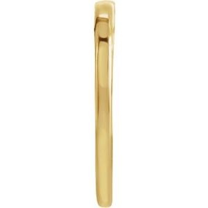 14K Yellow Gold Engravable Double Heart Necklace Center