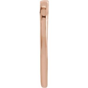 14K Rose Gold Engravable Double Heart Necklace Center