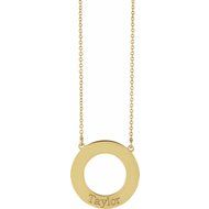 Engravable Circle Necklace or Center
