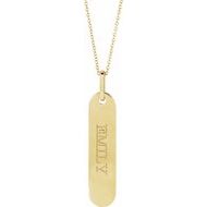 Engravable Bar Necklace or Pendant