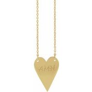 Engravable Heart Necklace or Center