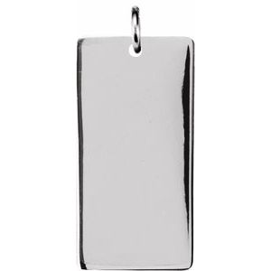 Sterling Silver Be Posh�� Engravable Rectangle Pendant