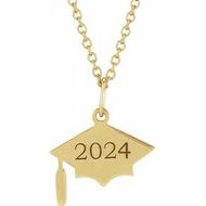 Engravable Graduation Cap Necklace or Pendant