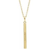 Engravable Bar Necklace or Pendant