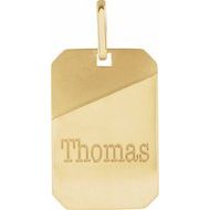 Engravable Dog Tag Pendant